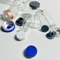 Flacons en verre borosilicate neutre personnalisés de 2 ml, 3 ml, 5 ml, 6 ml, 7 ml, 8 ml, 10 ml, 15 ml, avec bouchon en caoutchouc stérile, scellés, écologiques