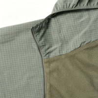 Ensemble de survêtement pour homme en nylon 100% avec logo personnalisé, veste coupe-vent à capuche en ripstop vert sauge, pantalon de jogging, deux pièces, streetwear