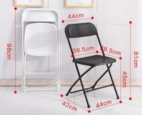 Chaise pliante en métal et plastique à cadre robuste, capacité de 800 lb, pour événements, banquets, locations de fêtes, chaise empilable, vente chaude
