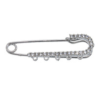 Épingle de sûreté en strass pailleté avec 5 boucles broche épingles Corsage pour bricolage artisanat fabrication de bijoux pull robe sac accessoire de mode