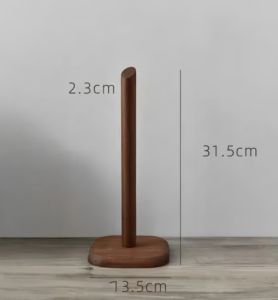 लकड़ी के खड़े प्रकार तौलिया रैक/धारक रसोई आयोजक और भंडारण कागज तौलिया डिस्पेंसर स्टैंड - Product Image 6