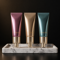 Tube souple en gros 30ml 50ml 100ml 30mm ABL pour sérum et nettoyant visage, pompe semi-shield en plastique, marque privée, logo personnalisé, ODM OEM