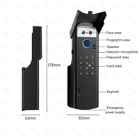 Cerradura Inteligente de Sobreponer Tuya Impermeable Eléctrica Digital con Doble Huella Dactilar y Código para Puertas Exteriores