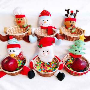 Cesta de almacenamiento de Papá Noel para decoración navideña práctica para el hogar, suministros para fiestas de Hotel, cesta de dulces de regalo - Product Image 2