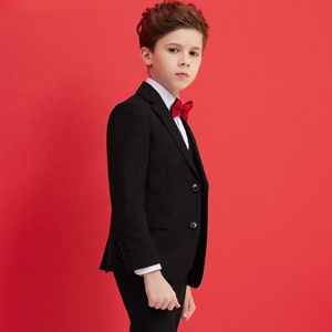 Ensemble Costume de Mariage Noir 007 pour Garçons, Vêtement Formel Enfant, Blazer et Pantalon, Tenue Élégante pour Cérémonie, Fête des Enfants, Remise de Diplôme ou Performance Chorale - Product Image 4