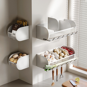 YUSHIJIA nuovo DESIGN <span class=keywords><strong>spezie</strong></span> cipolla zenzero cesto portaoggetti a <span class=keywords><strong>parete</strong></span> cucina <span class=keywords><strong>porta</strong></span> aglio magnetico cesto cucina organizzatore cucina - Product Image 1