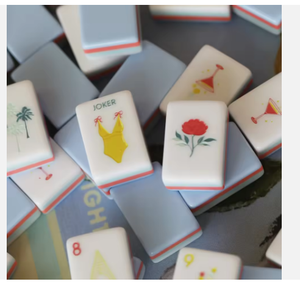 Juego de Mahjong Acrílico Plegable Pintado a Mano, Color Azul Brisa Marina Americana, 160 Piezas, Personalizado, Moderno, Ecológico y Duradero, Marca Shengjia - Product Image 3
