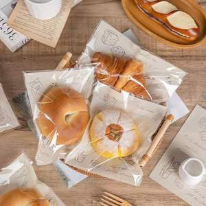 Özel tasarım şeffaf kendinden yapışkanlı OPP ambalaj çanta gıda sınıfı küçük plastik poşetler ekmek çerez Bagel için - Product Image 1