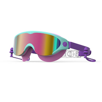 Lunettes de natation colorées en silicone à large champ de vision, étanches, avec lentilles en PC anti-fuite, pour enfants, pour les sports nautiques
