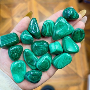 Bán buôn Chất lượng cao tự nhiên đánh bóng màu xanh lá cây Malachite số lượng lớn giảm đá để chữa bệnh trang trí nội thất - Product Image 4