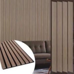 Panel Decorativo Absorbente de Sonido, Revestimiento de Madera de Nogal Natural, Panel Acústico de Listones de Madera para Estudio de Grabación, Sala de Juegos, Oficina - Product Image 5