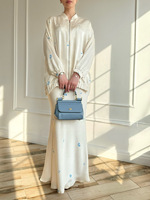 Tenues musulmanes pour femmes pour l'Aïd, chemisiers imprimés, veste à fermeture éclair, jupe, ensemble deux pièces, ensemble musulman, Dubaï, arabe, Maroc, Islam, décontracté, Ramadan