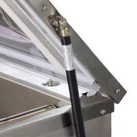 Scelleuse sous vide électrique industrielle automatique à chambre unique DZ-600/2E de 600 mm avec double barre de scellage pour sachets/feuilles/papiers textiles, 1000W