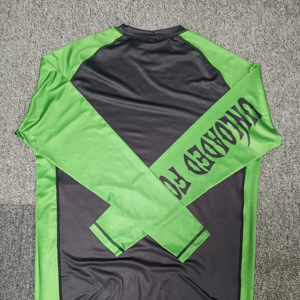 卸売 カスタムデザイン メンズ 長袖 ポリエステル スパンデックス タイトフィット Tシャツ & <span class=keywords><strong>MMA</strong></span> ショーツ セット BJJ ラッシュガード - Product Image 2