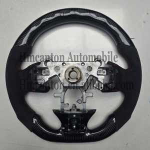 พวงมาลัยคาร์บอนไฟเบอร์หุ้มหนังกลับคุณภาพสูง พร้อมไฟ LED รุ่นใหม่สำหรับรถยนต์อินฟินิตี้ Q50 - Product Image 4