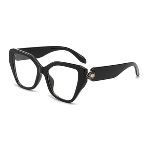 Nuovi Occhiali da Vista con Montatura Grande Stile Cat Eye, Lenti Anti Luce Blu, Decorazione a Testa <span class=keywords><strong>di</strong></span> <span class=keywords><strong>Serpente</strong></span>, Alla Moda, Semplici - Product Image 5