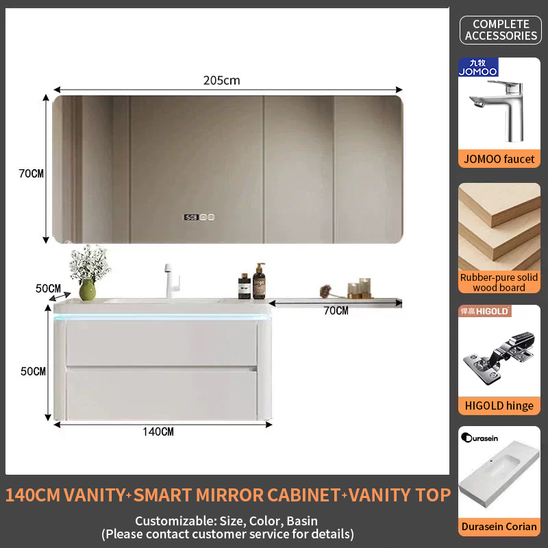 140Durasein Integrated Basin + Smart Mirror Cabinet