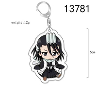 Porte-clés en acrylique Anime BLEACH, figurines Kurosaki Ichigo, Kuchiki Rukia, Zaraki Kenpachi, Kuchiki Byakuya, cadeaux mignons, vente en gros
