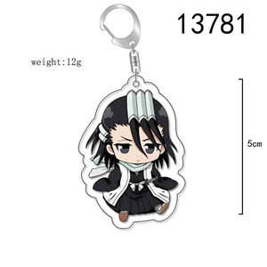 Porte-clés en acrylique Anime <span class=keywords><strong>BLEACH</strong></span>, figurines Kurosaki Ichigo, Kuchiki Rukia, <span class=keywords><strong>Zaraki</strong></span> Kenpachi, Kuchiki Byakuya, cadeaux mignons, vente en gros - Product Image 6