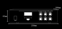 M-1050U Amplificador Mini Mezclador de Audio de 50W con Múltiples Fuentes de Sonido, Sistema de Amplificador para Cine en Casa