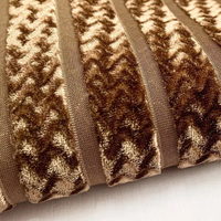 Tissu en velours côtelé extensible 93% polyester 7% élasthanne, velours jacquard rayé horizontal brillant de luxe pour abaya et robe de soirée