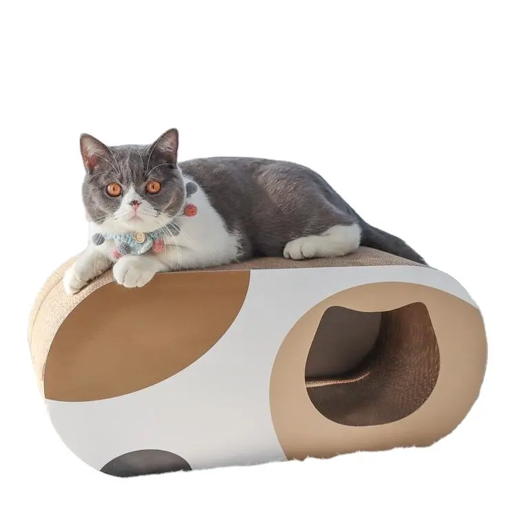 Кошачья бумажная кошачья Когтеточка с коробкой, Экологически чистая гофрированная Когтеточка для кошки