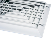 Diffuseur carré en aluminium personnalisé de haute qualité Diffuseur d'air du système CVC à 4 voies