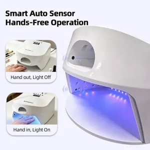 Lampe à ongles UV LED 2-en-1 pour séchage rapide du vernis gel avec capteur automatique, pour manucure complète des doigts et du pouce - Product Image 2