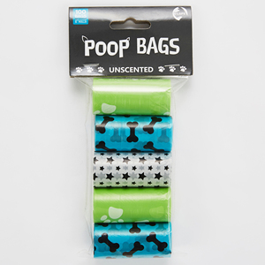 Sacs à déjections canines biodégradables portables, écologiques et parfumés, en plastique, pour chats et chiens, style simple, par le fabricant - Product Image 1