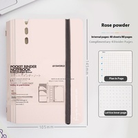 Carnet en cuir personnalisé A6 A7 à feuilles mobiles avec pochette à rabat, 40 pages, format portable, petite taille, pour étudiants, école, vente en gros, commande par petites lots