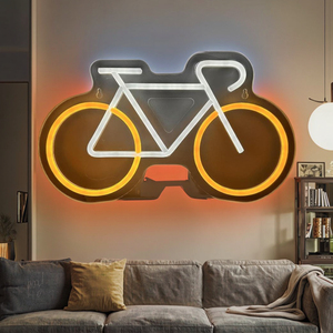 Luces de neón LED Señal de bicicleta Hombre Cueva Decoración y regalos para entusiastas Decoración de pared para el hogar Ciclismo Pasión - Product Image 1