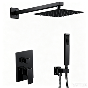 Ensemble de douche mural moderne doré en gros, avec sortie supérieure en acier inoxydable optionnelle de 8 à 16 pouces, en laiton, pour salle de bain - Product Image 3