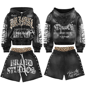 Lightweight Casual Outfit with Premium Stitching and Custom Design & Logo Best Quality Men Hoodie & Shorts Matching <b>Set</b> - Product Image 1