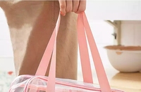 Sac à cosmétiques en PVC Portable de voyage en plein air, pochette transparente imperméable pour maquillage