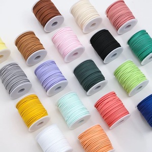 <span class=keywords><strong>Cordon</strong></span> en daim de cuir de cerf chinois de 3 mm, tressé à la main, pour bricolage, décoration de mariage, étiquettes suspendues, emballage en rouleau - Product Image 1