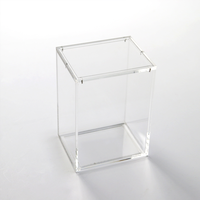 Lot de 2 boîtes de présentation transparentes pour figurines avec couvercle magnétique et languettes d'empilage sur le dessus et le dessous