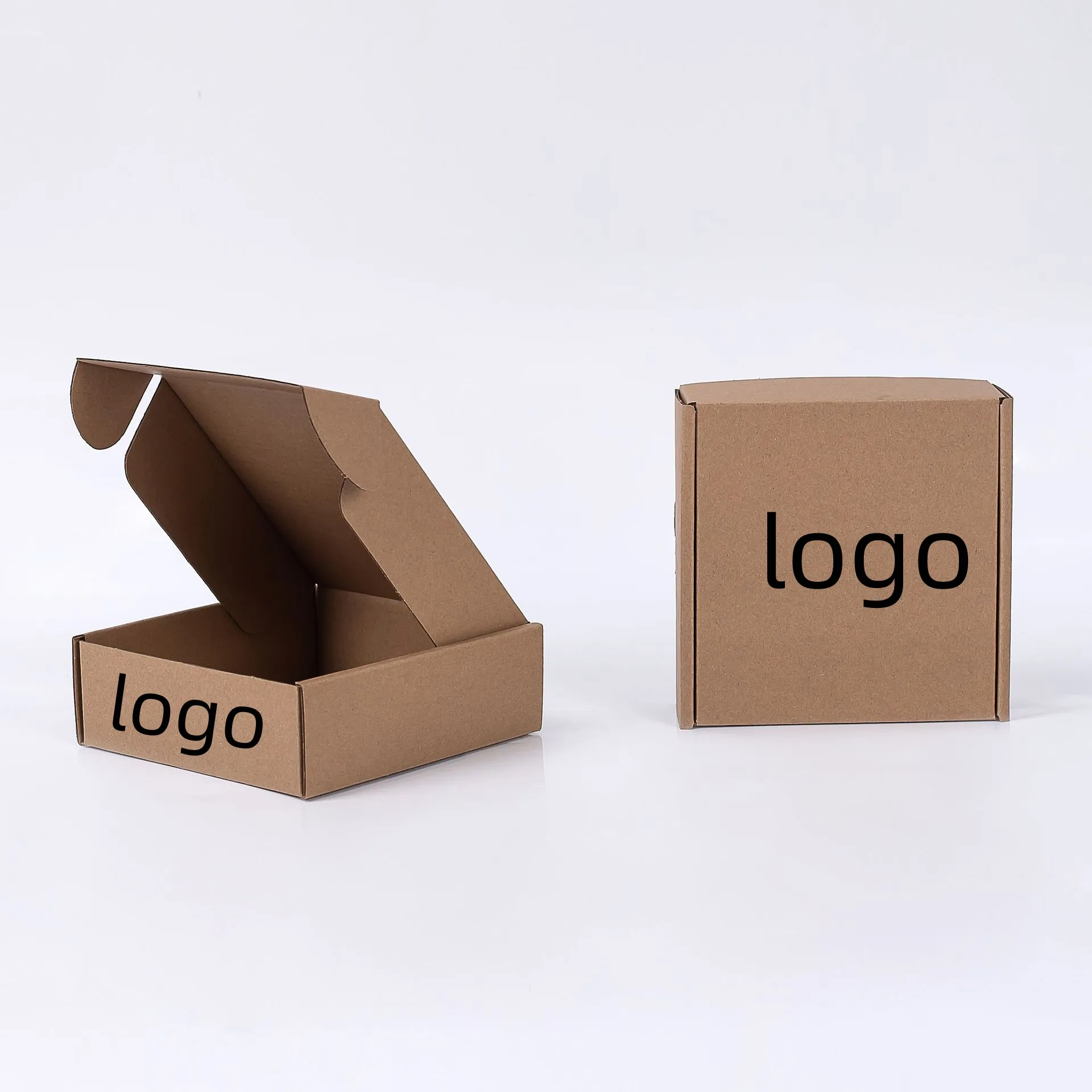 Venta caliente precio directo de fábrica Diseño moderno logotipo personalizado caja de paquete de muestra gratis con caja de papel de envío de alta calidad
