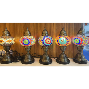 Tự làm khảm kính bảng đèn sắt cơ thể bàn đèn E14 bóng đèn cơ sở AC cung cấp điện - Product Image 2