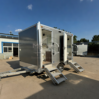 Toilettes portables, remorque sanitaire, douche, lavabo, installation facile, utilisation en hôtel, en extérieur, camping, festivals de musique, mariages, parcs, garantie 1 an
