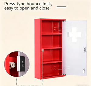 <span class=keywords><strong>Armoire</strong></span> à <span class=keywords><strong>pharmacie</strong></span> en acier inoxydable avec étagères à niveaux, <span class=keywords><strong>armoire</strong></span> de rangement pour médicaments d'hôpital/clinique avec 4 séparateurs - Product Image 4
