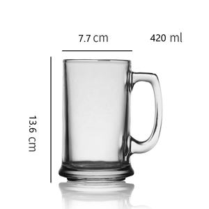 Accepter le logo personnalisé en gros 300ml-1000ml tasse de bière transparente bouteille d'eau <span class=keywords><strong>verre</strong></span> de bière avec poignée - Product Image 2