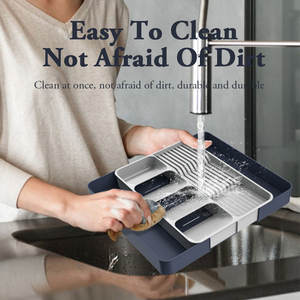 Organizador de Cubiertos Extensible, Organizador de Plástico para Cajones de Cocina, para Cuchillos y Utensilios, con Soporte para Cuchillos - Product Image 5