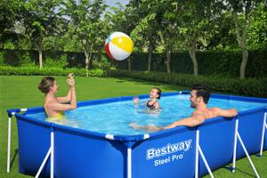 <span class=keywords><strong>Piscine</strong></span> hors sol pour enfants <span class=keywords><strong>Bestway</strong></span> 56405 4,00 m x 2,11 m x 81 cm, structure métallique, <span class=keywords><strong>acier</strong></span> et PVC, pour enfants - Product Image 6