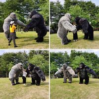 Costume gonflable en peluche pour adulte Gorilla King Kong, à porter par des personnes