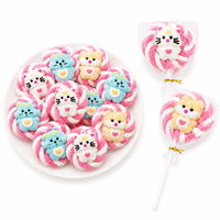 Sucettes Guimauves en Gros Personnalisées Colorées en Spirale Formes Animaux Dessins Animés Halal Sucreries Douces Fruitées Vente Directe Usine