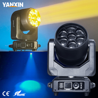 YANXIN Mini 7*60W abeille oeil LED lumière principale mobile RGBW Zoom faisceau de lavage DMX512 contrôle du son Disco DJ équipement d'éclairage de scène