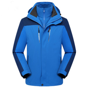 Áo khoác nam mùa đông <span class=keywords><strong>2</strong></span> trong <span class=keywords><strong>1</strong></span>, cỡ lớn, chống thấm nước, thoáng khí, có khóa kéo, có thể lộn mặt - Product Image 3