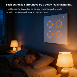 Interrupteur mural intelligent Lanbon L10Q 4 voies, norme européenne, pour WiFi Zigbee, panneau <span class=keywords><strong>tactile</strong></span>, bouton physique 10A, compatible Alexa <span class=keywords><strong>Google</strong></span> <span class=keywords><strong>Home</strong></span> - Product Image 6