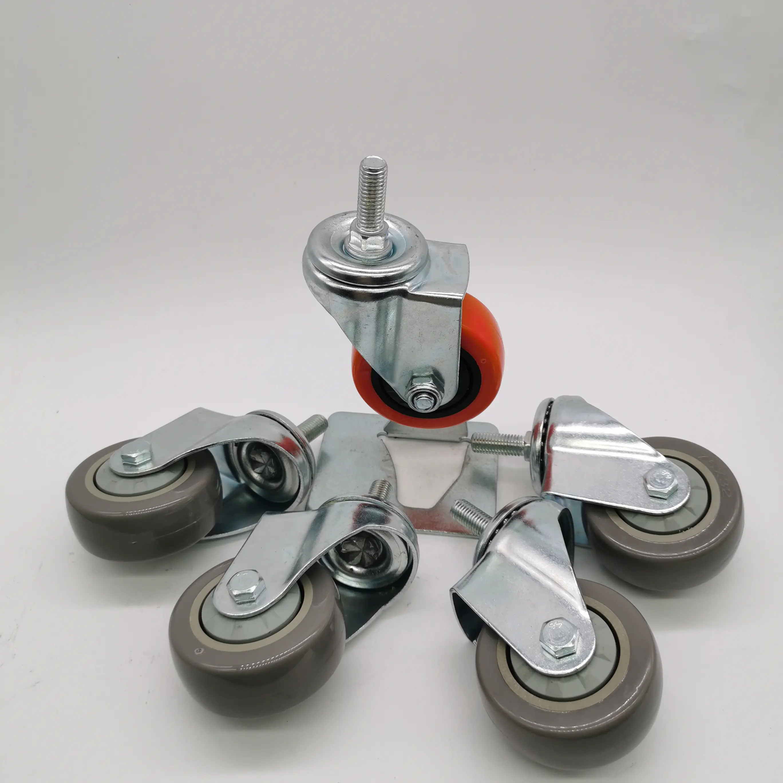 Wholesale Industrial Furniture Trolley 3 Inch Plastic Screw Threaded Stem Ball Bearing PVC Or PU Swivel Casters