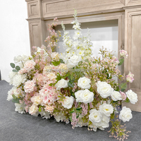 Sunwedding – Chemin de table en fleurs artificielles en soie, le plus vendu, pour mariage, remise de diplôme, fête des Mères et Noël – Décoration de fond